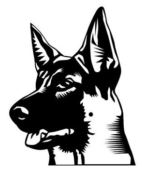 German Shepherd Head v2 Decal Sticker 