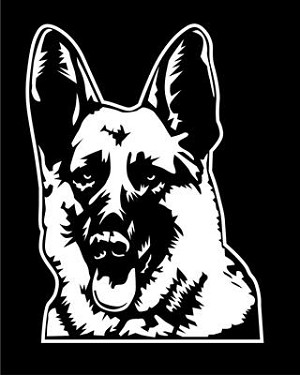 German Shepherd Head v3 Decal Sticker 