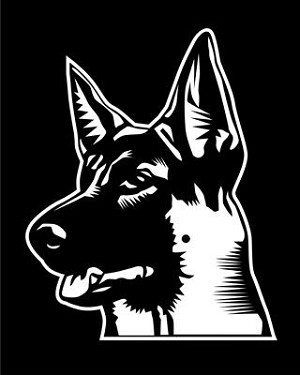 German Shepherd Head v4 Decal Sticker 