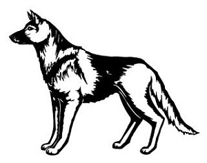 German Shepherd v4 Decal Sticker 