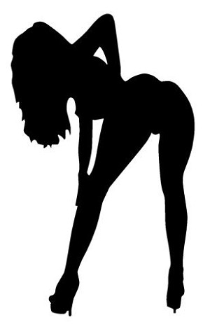 Girl Bent Over v2 Decal Sticker 