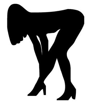 Girl Bent Over v3 Decal Sticker 