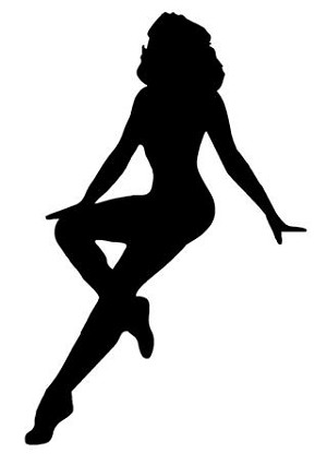 Girl Posing v8 Silhouette Decal Sticker 