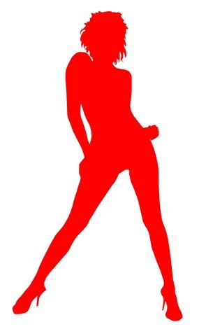 Girl Posing Silhouette v13 Decal Sticker 