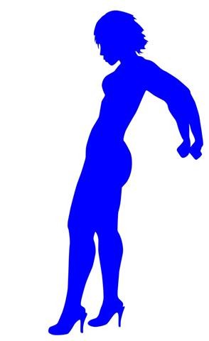 Girl Posing Silhouette v15 Decal Sticker 