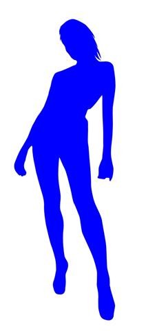 Girl Posing Silhouette v20 Decal Sticker 