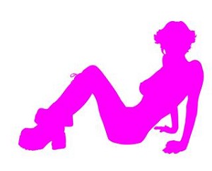 Girl Posing Silhouette v9 Decal Sticker 