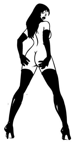 Girl Spread Cheeks Decal Sticker 