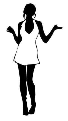 Girl in Mini Dress Decal Sticker 