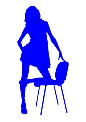 Sexy Girl on Chair v1 Decal Sticker 