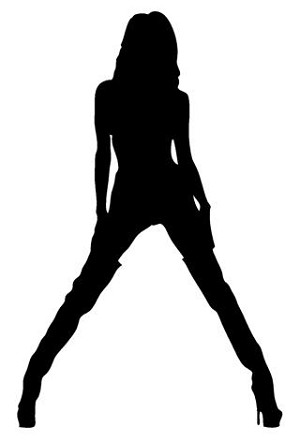 Girl with Legs Spread v2 Decal Sticker 