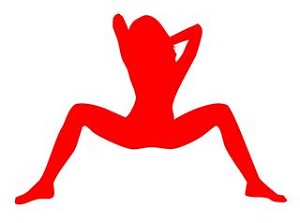 Girl with Legs Spread v3 Decal Sticker 