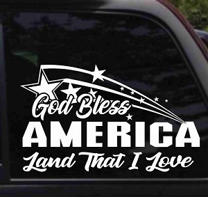 God Bless America v2 Decal Sticker 