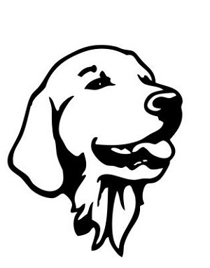 Golden Retriever Head v2 Decal Sticker 