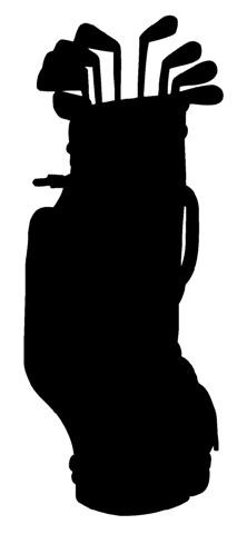 Golf Clubs Silhouette Decal Sticker 