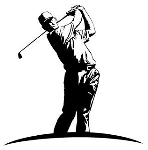 Golfer v1 Decal Sticker 