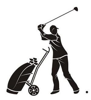 Golfer v13  Decal Sticker 