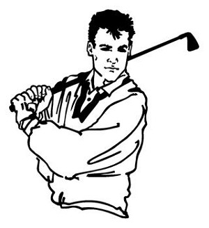 Golfer v2 Decal Sticker 