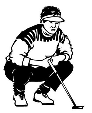 Golfer v3 Decal Sticker 