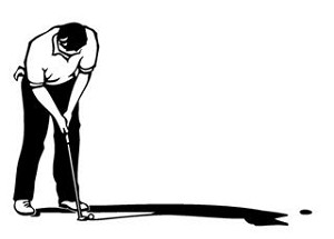 Golfer v4 Decal Sticker 