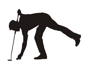 Golfer Silhouette v11  Decal Sticker 