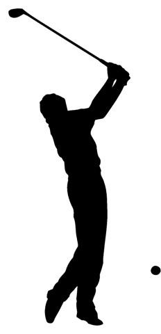 Golfer Silhouette v3 Decal Sticker 