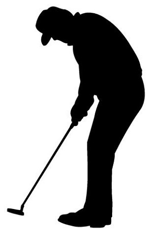 Golfer Silhouette v5 Decal Sticker 