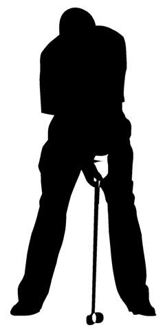 Golfer Silhouette v6 Decal Sticker 