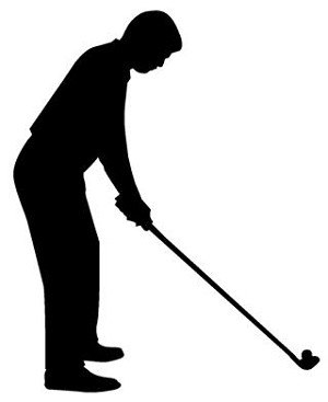Golfer Silhouette v7 Decal Sticker 