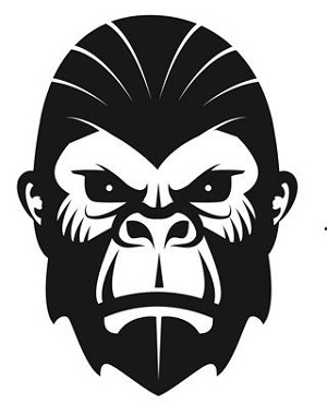 Gorilla Head v1 Decal Sticker 