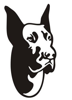 Great Dane Head Decal Sticker 
