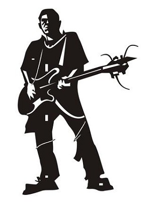Guitarist v12 Decal Sticker 