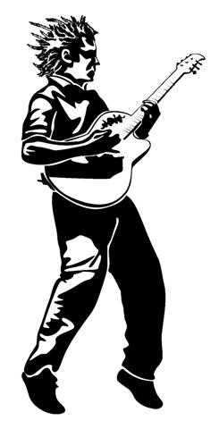Guitarist v9 Decal Sticker 