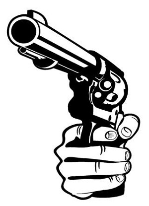 Gun in Hand v1 Decal Sticker 