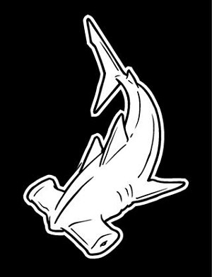 Hammerhead Shark Decal Sticker 