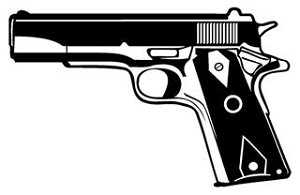 Handgun v2 Decal Sticker 