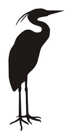 Heron Silhouette Decal Sticker 