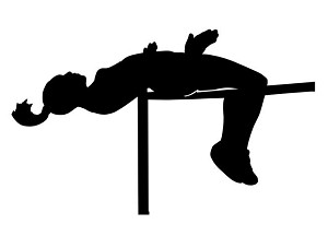 High Jump Female Silhouette v2 Decal Sticker 