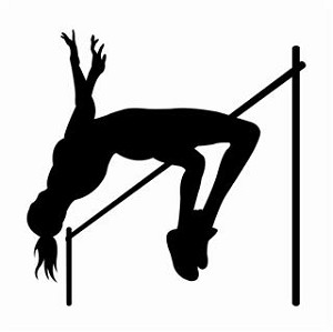 High Jump Girl Silhouette v3 Decal Sticker 