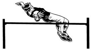 High Jump Male Decal Sticker 