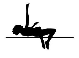 High Jump Silhouette Decal Sticker 