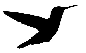 Hummingbird Silhouette Decal Sticker 