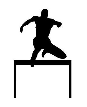 Hurdler Silhouette Decal Sticker 