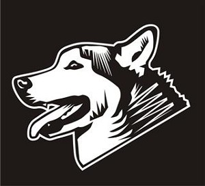 Husky Head v2 Decal Sticker 
