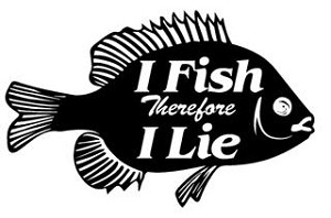 I Fish therefore I Lie Decal Sticker 