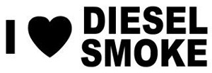 I Love Diesel Smoke Decal Sticker 