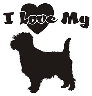 I Love My Cairn Terrier Decal Sticker 