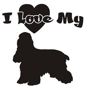 I Love My Cocker Spaniel Decal Sticker 