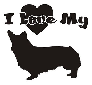 I Love My Corgi Decal Sticker 