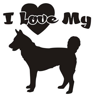I Love My Husky Decal Sticker 